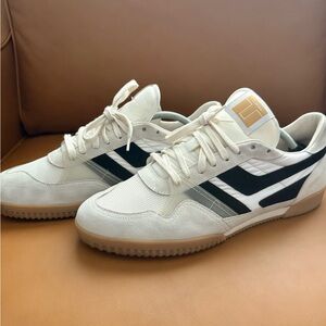 Tom Ford Jackson Low Top Cream and Black Sneakers Sz. 12